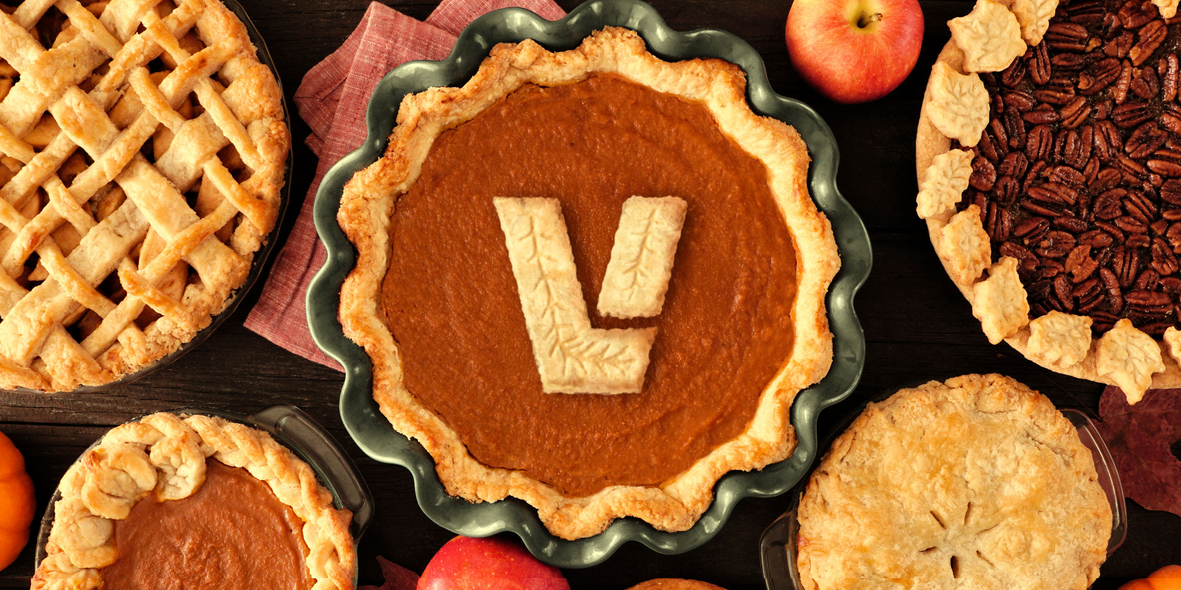 The LavaVein mark integrated into a Thanksgiving gathering